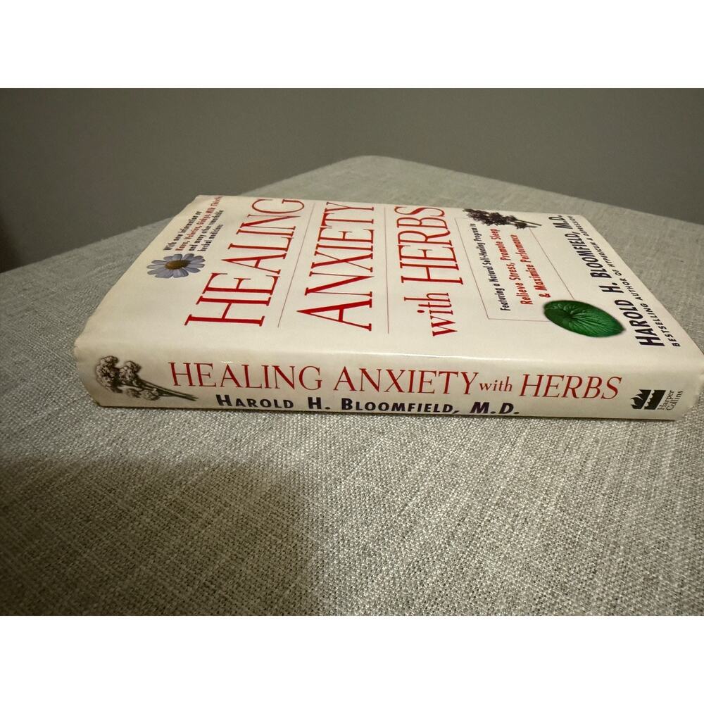 🌿 Healing Anxiety With Herbs Harold H. Bloomfield, M.D. 1st Edition HC/DJ Book - Picture 2 of 6
